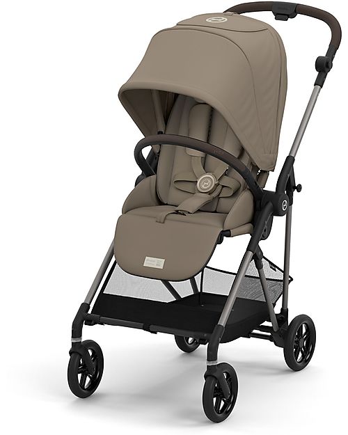 Cybex Passeggino Melio - Seashell Beige - Versatile e Super Leggero - dalla Nascita ai 15kg Passeggini Leggeri