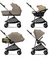 Cybex Passeggino Melio - Seashell Beige - Versatile e Super Leggero - dalla Nascita ai 15kg Passeggini Leggeri
