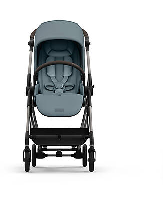Cybex Passeggino Melio - Stormy Blue - Telaio Taupe - dalla Nascita ai 15 kg Passeggini Leggeri