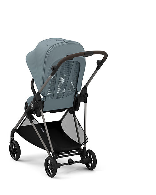 Cybex Passeggino Melio - Stormy Blue - Telaio Taupe - dalla Nascita ai 15 kg Passeggini Leggeri