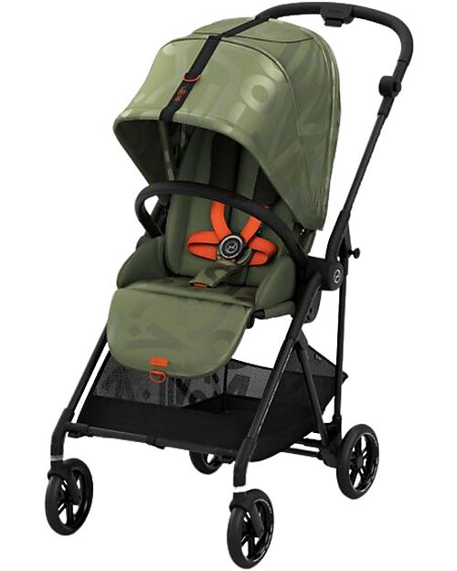 Cybex Passeggino Melio Street - Olive Green - Design Street Art - dalla Nascita ai 15kg Passeggini Leggeri