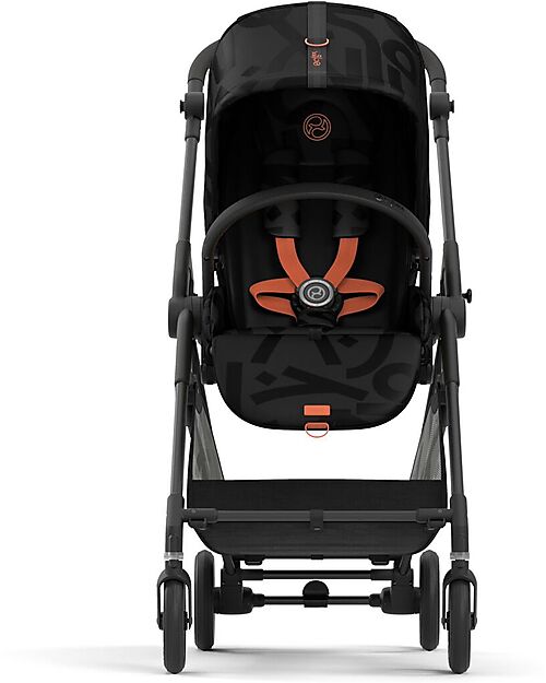 Cybex Passeggino Melio Street - Real Black - Design Street Art - dalla Nascita ai 15kg Passeggini Leggeri