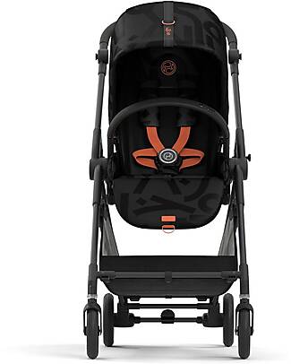 Cybex Passeggino Melio Street - Real Black - Design Street Art - dalla Nascita ai 15kg Passeggini Leggeri
