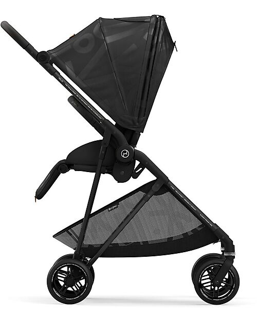 Cybex Passeggino Melio Street - Real Black - Design Street Art - dalla Nascita ai 15kg Passeggini Leggeri