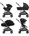 Cybex Passeggino Melio Street - Real Black - Design Street Art - dalla Nascita ai 15kg Passeggini Leggeri