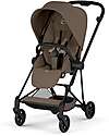 Cybex Passeggino Mios Duo Comfort - Telaio Matt Black + Seduta e Navicella Richiudibile Coconut Brown Pedane