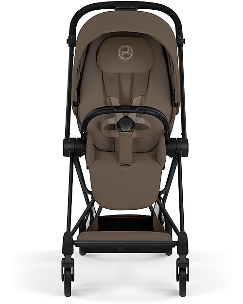 Cybex Passeggino Mios Duo Comfort - Telaio Matt Black + Seduta e Navicella Richiudibile Coconut Brown Pedane