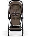 Cybex Passeggino Mios Duo Comfort - Telaio Matt Black + Seduta e Navicella Richiudibile Coconut Brown Pedane