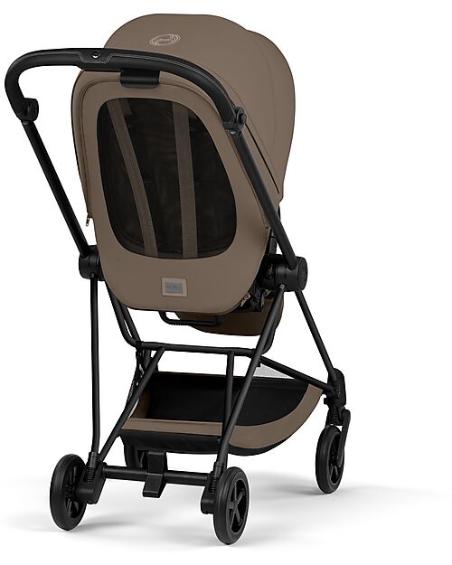 Cybex Passeggino Mios Duo Comfort - Telaio Matt Black + Seduta e Navicella Richiudibile Coconut Brown Pedane