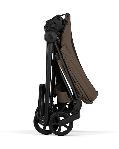 Cybex Passeggino Mios Duo Comfort - Telaio Matt Black + Seduta e Navicella Richiudibile Coconut Brown Pedane