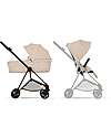 Cybex Passeggino Mios Duo Comfort - Telaio Matt Black + Seduta e Navicella Richiudibile Cozy Beige Pedane
