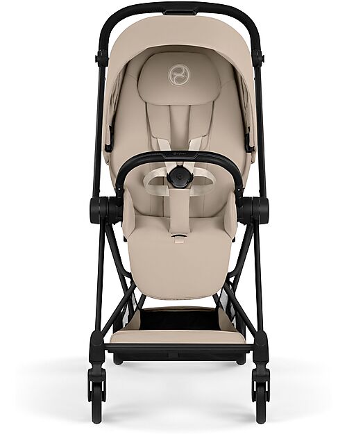 Cybex Passeggino Mios Duo Comfort - Telaio Matt Black + Seduta e Navicella Richiudibile Cozy Beige Pedane