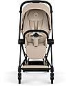 Cybex Passeggino Mios Duo Comfort - Telaio Matt Black + Seduta e Navicella Richiudibile Cozy Beige Pedane