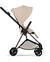 Cybex Passeggino Mios Duo Comfort - Telaio Matt Black + Seduta e Navicella Richiudibile Cozy Beige Pedane
