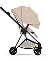 Cybex Passeggino Mios Duo Comfort - Telaio Matt Black + Seduta e Navicella Richiudibile Cozy Beige Pedane