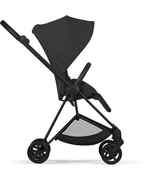 Cybex Passeggino Mios Duo Comfort - Telaio Matt Black + Seduta e Navicella Richiudibile Sepia Black Pedane
