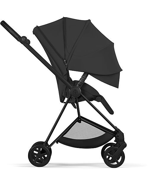 Cybex Passeggino Mios Duo Comfort - Telaio Matt Black + Seduta e Navicella Richiudibile Sepia Black Pedane