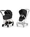 Cybex Passeggino Mios Duo Comfort - Telaio Rosegold + Seduta e Navicella Richiudibile Sepia Black Pedane