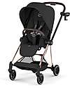 Cybex Passeggino Mios Duo Comfort - Telaio Rosegold + Seduta e Navicella Richiudibile Sepia Black Pedane