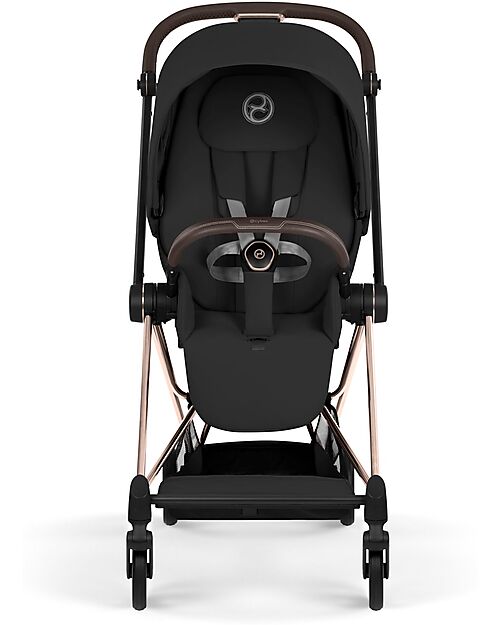Cybex Passeggino Mios Duo Comfort - Telaio Rosegold + Seduta e Navicella Richiudibile Sepia Black Pedane