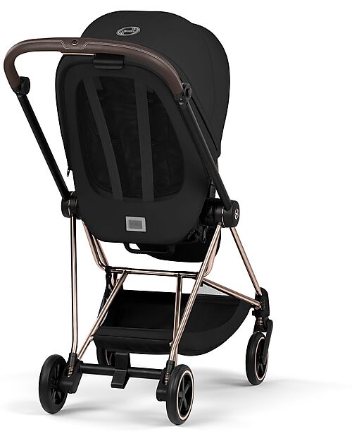 Cybex Passeggino Mios Duo Comfort - Telaio Rosegold + Seduta e Navicella Richiudibile Sepia Black Pedane