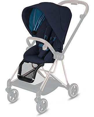 Cybex Passeggino Mios - Telaio Chrome Black e Seat Pack Nautical Blue Passeggini Classici