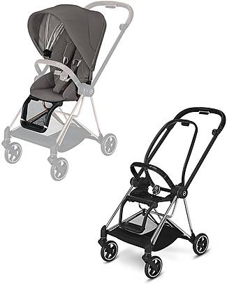 Cybex Passeggino Mios - Telaio Chrome Black e Seat Pack Soho Grey Passeggini Classici