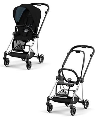 Cybex Passeggino Mios3 Platinum - Telaio Chrome Black e Seduta Deep Black Passeggini Classici