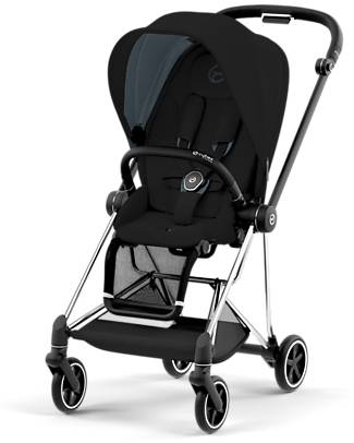Cybex Passeggino Mios3 Platinum - Telaio Chrome Black e Seduta Deep Black Passeggini Classici