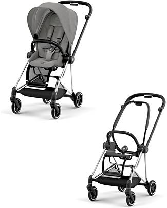 Cybex Passeggino Mios3 Platinum - Telaio Chrome Black e Seduta Soho Grey Passeggini Classici