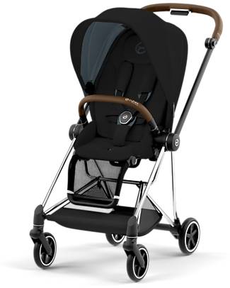 Cybex Passeggino Mios3 Platinum - Telaio Chrome Brown e Seduta Deep Black Passeggini Classici