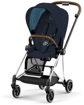 Cybex Passeggino Mios3 Platinum - Telaio Chrome Brown e Seduta Midnight Blue Passeggini Classici