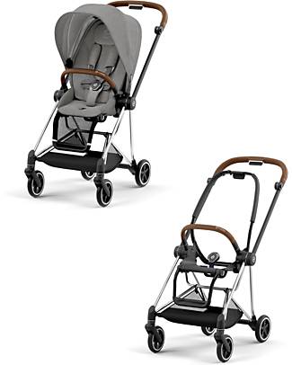 Cybex Passeggino Mios3 Platinum - Telaio Chrome Brown e Seduta Soho Grey Passeggini Classici