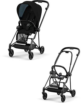 Cybex Passeggino Mios3 Platinum - Telaio Matt Black e Seduta Deep Black Passeggini Classici