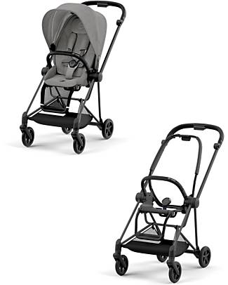 Cybex Passeggino Mios3 Platinum - Telaio Matt Black e Seduta Soho Grey Passeggini Classici