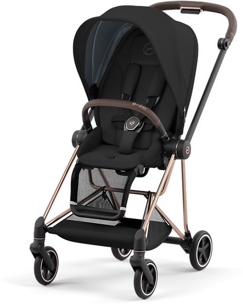 Cybex Passeggino Mios3 Platinum - Telaio Rose Gold e Seduta Deep Black Passeggini Classici
