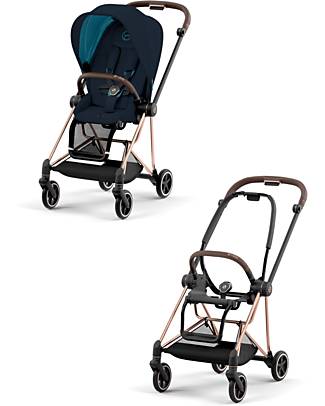 Cybex Passeggino Mios3 Platinum - Telaio Rose Gold e Seduta Midnight Blue Passeggini Classici