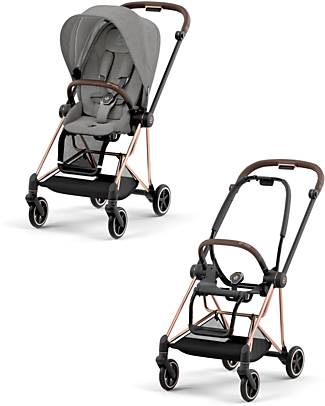 Cybex Passeggino Mios3 Platinum - Telaio Rose Gold e Seduta Soho Grey Passeggini Classici