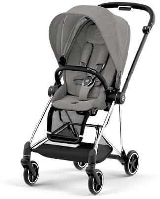 Cybex Passeggino Mios3 - Telaio Chrome Black e Seat Pack Soho Grey Passeggini Classici