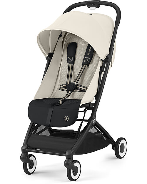 Cybex Passeggino Orfeo - Canvas White - Con Dettaglio Telaio Black - Nuovo Modello Passeggini Leggeri