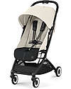 Cybex Passeggino Orfeo - Canvas White - Con Dettaglio Telaio Black - Nuovo Modello Passeggini Leggeri