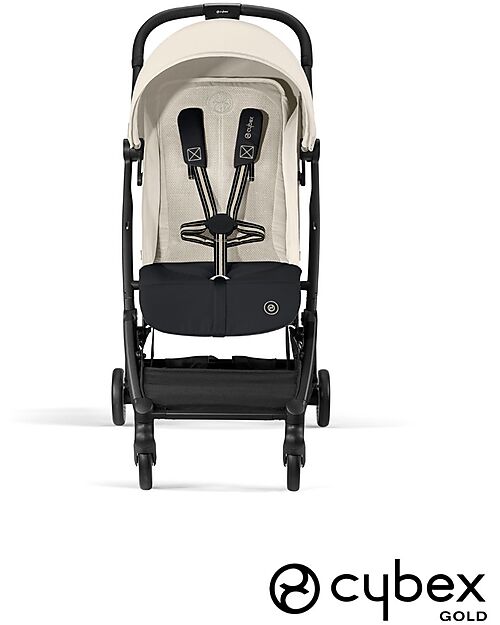 Cybex Passeggino Orfeo - Canvas White - Con Dettaglio Telaio Black - Nuovo Modello Passeggini Leggeri