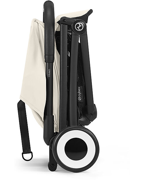 Cybex Passeggino Orfeo - Canvas White - Con Dettaglio Telaio Black - Nuovo Modello Passeggini Leggeri