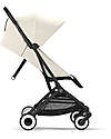 Cybex Passeggino Orfeo - Canvas White - Con Dettaglio Telaio Black - Nuovo Modello Passeggini Leggeri