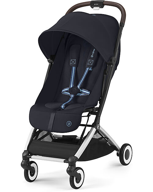 Cybex Passeggino Orfeo - Dark Blue - Con Dettaglio Telaio Silver - Nuovo Modello Passeggini Leggeri