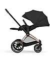 Cybex Passeggino Priam Duo Comfort - Telaio Rosegold + Seduta e Navicella Richiudibile Sepia Black Pedane