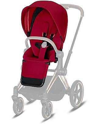 Cybex Passeggino Priam - Telaio Matt Black + Seat Pack True Red Passeggini Classici