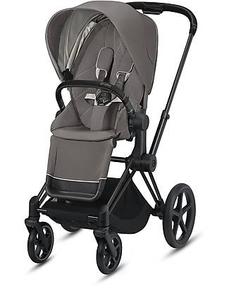 Cybex Passeggino Priam - Telaio Nero e Seduta Grigia Passeggini Classici