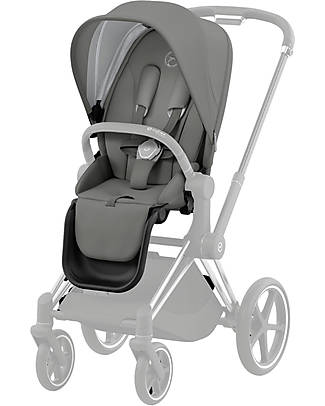 Cybex Passeggino Priam4 Platinum - Telaio Marrone e Seduta - Grigio Passeggini Classici