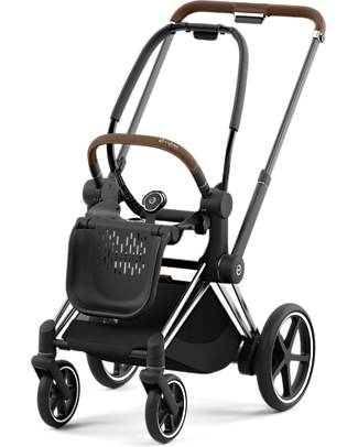 Cybex Passeggino Priam4 - Telaio Chrome Brown e Seat Pack Deep Black Passeggini Classici